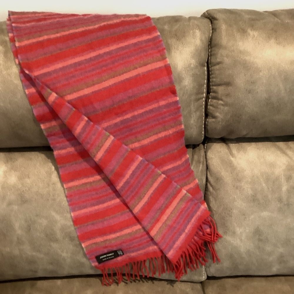 100% merino wool John Hanley Ireland scarf